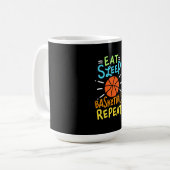 Basketball - Eat Sleep Basketball Repeat Koffiemok (Voorkant links)