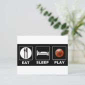 Basketball Eat Sleep Briefkaart (Staand voorkant)