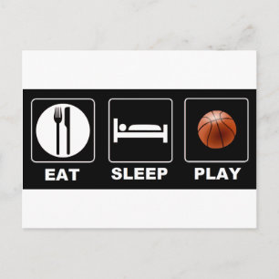 Basketball Eat Sleep Briefkaart