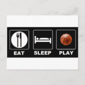 Basketball Eat Sleep Briefkaart (Voorkant)