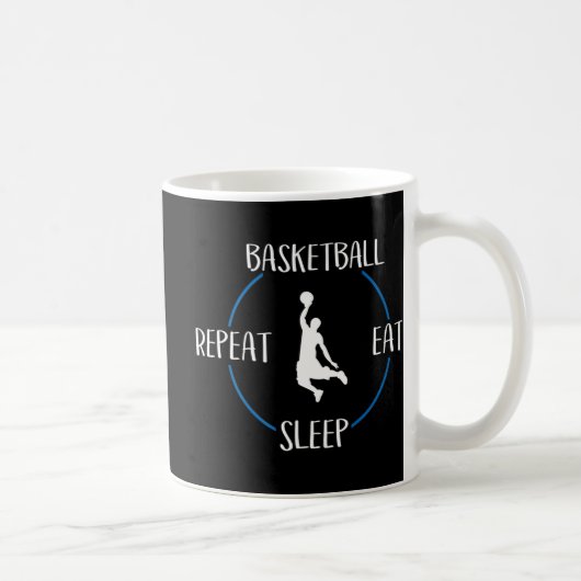 Basketball Eat Sleep Repeat Gift For Basketball Pl Koffiemok (Rechts)