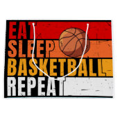 Basketball Eat Sleep Repeat Groot Cadeauzakje (Voorkant)