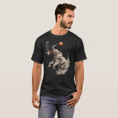 Basketball Elephant Artwork Slam Dunk Basketball H T-shirt (Voorkant volledig)