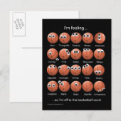 Basketball Emoties Briefkaart (Voorkant / Achterkant)