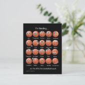 Basketball Emoties Briefkaart (Staand voorkant)