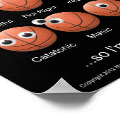 Basketball-emoties, gezichten, grappig Poster (Hoek)