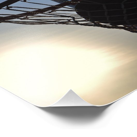 Basketball- en Basketball-hoop Foto Afdruk (Hoek)