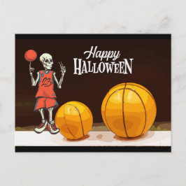 Basketball en geest Halloween Briefkaart