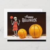 Basketball en geest Halloween Briefkaart (Voorkant / Achterkant)