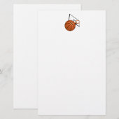 Basketball en Hoop Briefpapier (Voorkant / Achterkant)