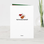 Basketball en Hoop Kerstmis Feestdagen Kaart (Achterkant)