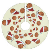 Basketball en Hoop Kerstmis Kerstboom Rok (Voorkant)