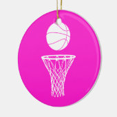 Basketball en Hoop Ornament Pink (Links)