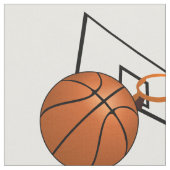 Basketball en Hoop Stof (Close Up)
