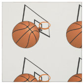 Basketball en Hoop Stof (Swatch)