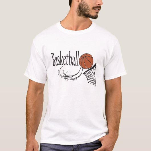 Basketball en Hoop T-shirt (Voorkant)