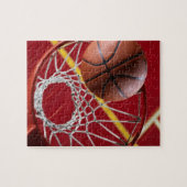 Basketball- en netto-fotopuzzel legpuzzel (Horizontaal)