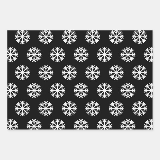 Basketball en Snowflake Black en White Kerstmis Inpakpapier Vel (Voorkant 3)
