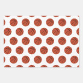 Basketball en Snowflake Black en White Kerstmis Inpakpapier Vel (Voorkant 2)