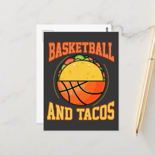 Basketball en tacos briefkaart