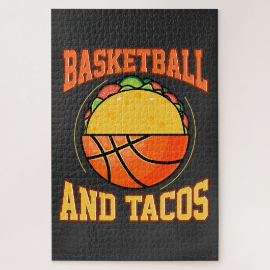 Basketball en tacos legpuzzel (Verticaal)