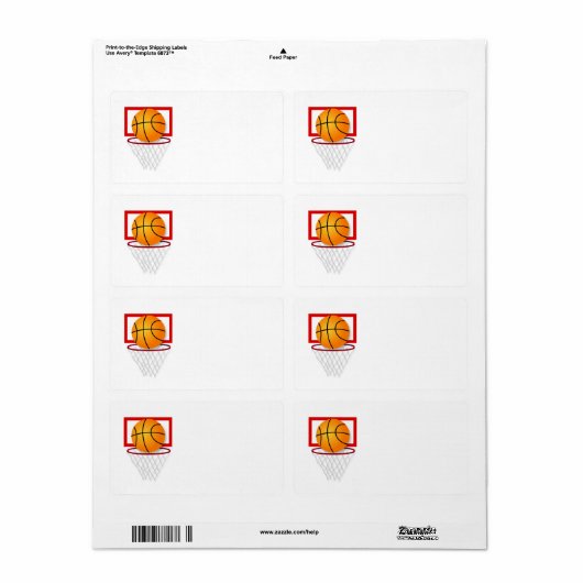 Basketball Etiket (Full Sheet)