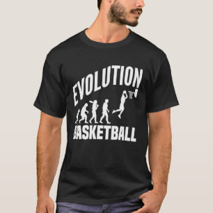 Basketball evolutie van aap naar Man helemaal naar T-shirt