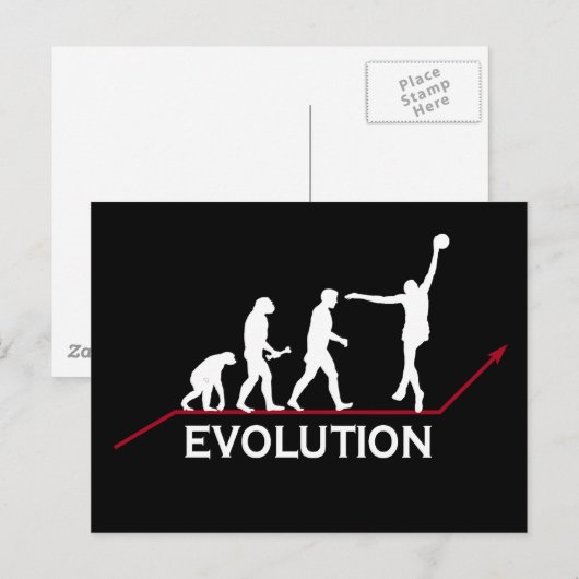 Basketball Evolution Briefkaart (Voorkant / Achterkant)