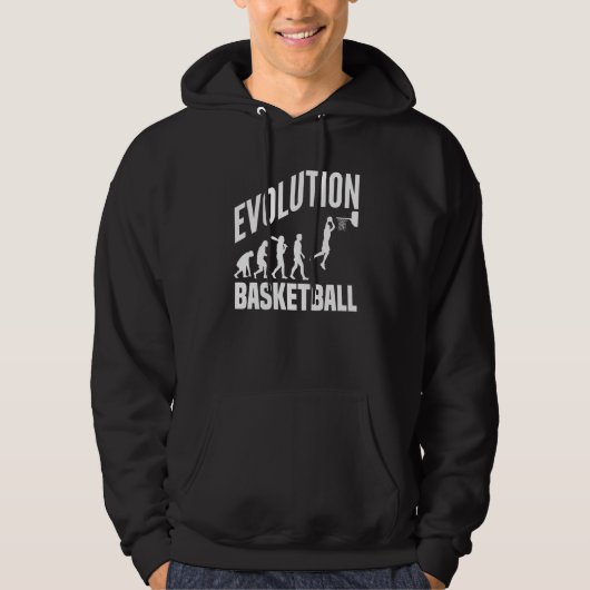 Basketball Evolution From Monkey To Men BBall Dunk Hoodie (Voorkant)