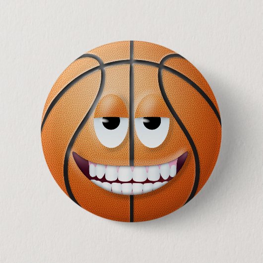 Basketball Face 2 Ronde Button 5,7 Cm (Voorkant)