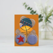 Basketball Fan Beer Briefkaart (Staand voorkant)