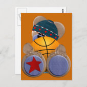 Basketball Fan Beer Briefkaart (Voorkant / Achterkant)