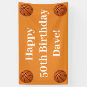 Basketball Fan Birthday Party Spandoek (Verticaal)