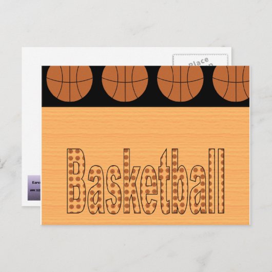 Basketball Fan Briefkaart (Voorkant / Achterkant)