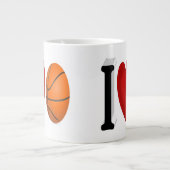 Basketball Fan halve tekst Giant Coffee Mok (Voorkant)