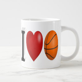 Basketball Fan halve tekst Giant Coffee Mok