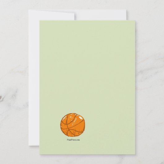 Basketball Fan Invitation Kaart (Achterkant)