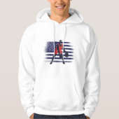 Basketball Fan Jersey USA Flag Hoodie (Voorkant)