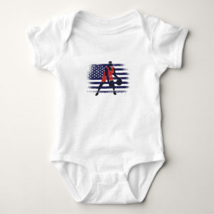 Basketball Fan Jersey USA Flag Romper