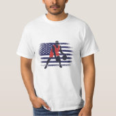 Basketball Fan Jersey USA Flag T-shirt (Voorkant)