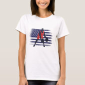 Basketball Fan Jersey USA Flag T-shirt (Voorkant)