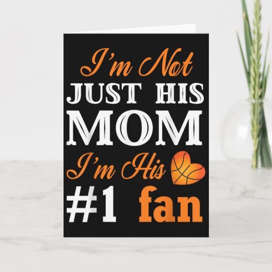 Basketball Fan Mom Quote Shirt Mothers Day Gift Fo Kaart (Voorkant)