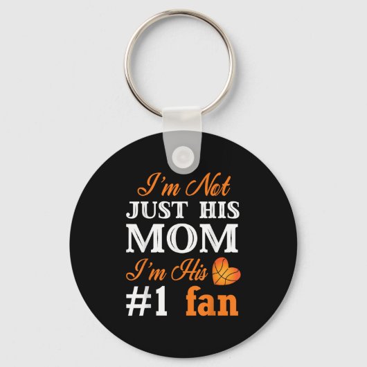 Basketball Fan Mom Quote Shirt Mothers Day Gift Fo Sleutelhanger (Voorkant)