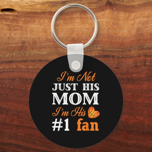 Basketball Fan Mom Quote Shirt Mothers Day Gift Fo Sleutelhanger (Voorkant)