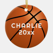 Basketball Fan Name Kerstmis Keramisch Ornament (Voorkant)