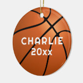 Basketball Fan Name Kerstmis Keramisch Ornament (Links)