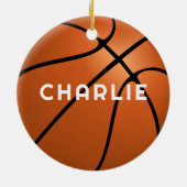 Basketball Fan Name Kerstmis Keramisch Ornament (Achterkant)