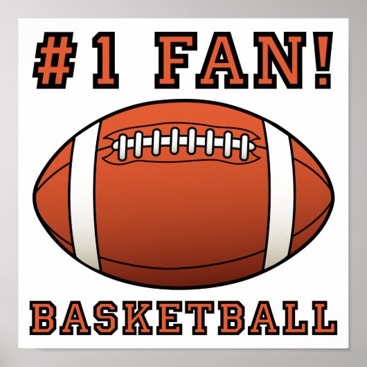 Basketball Fan Not Funny Poster Sign (Voorkant)