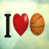 Basketball Fan Raamsticker (Vel 3)