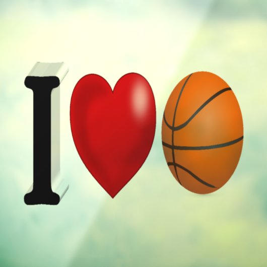 Basketball Fan Raamsticker (Vel 3)